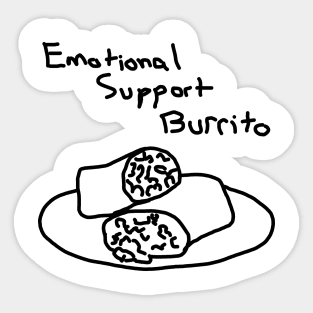 Emotional Support Burrito Sticker